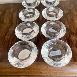 NEW! Crystal Votive Candle Holders Set 8