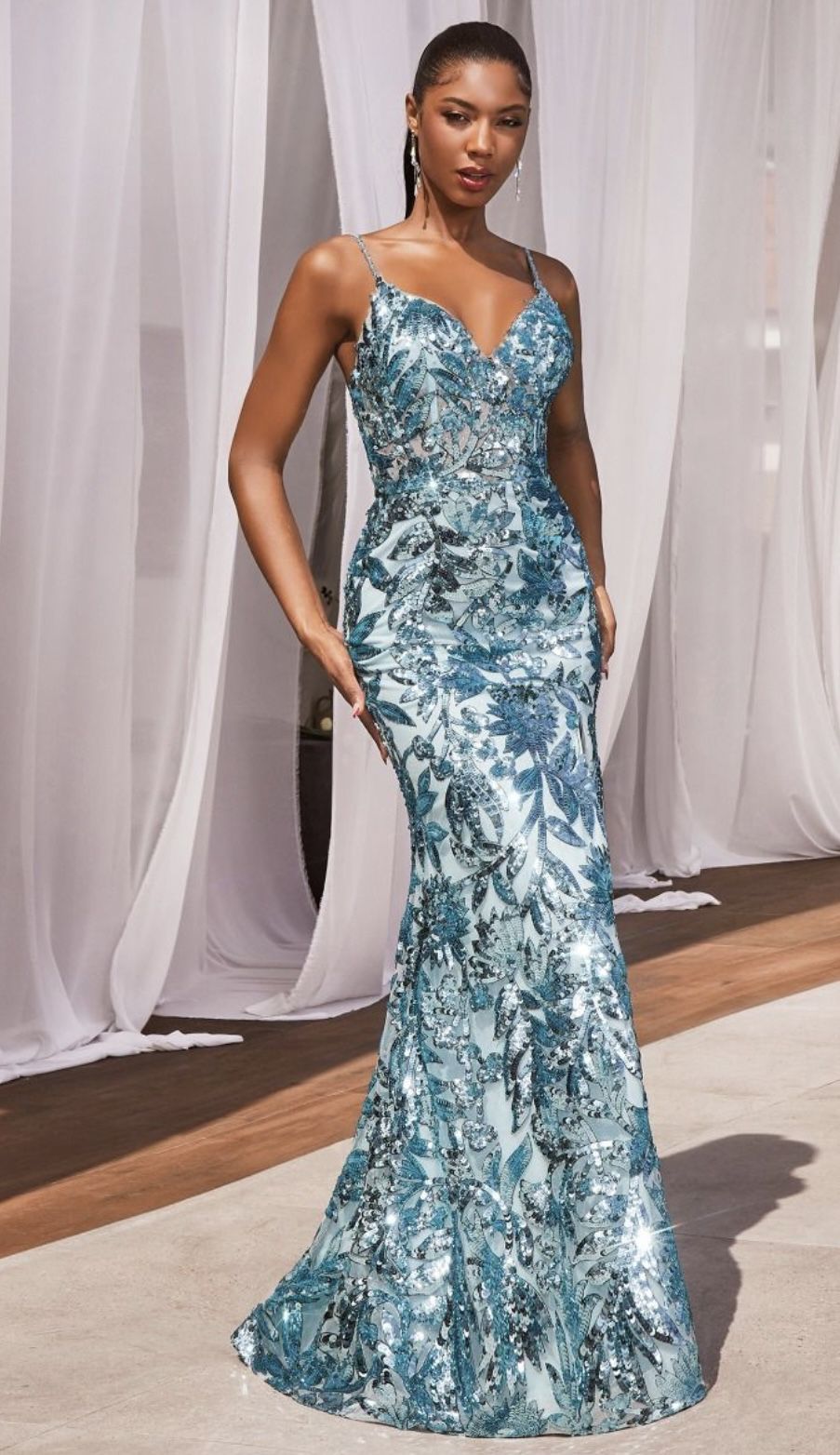 New With Tags Sequin Fitted Long Formal Dress & Prom Dress $180