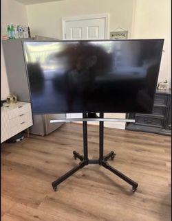 Large Flat Screen TV with Rolling Floor Stand