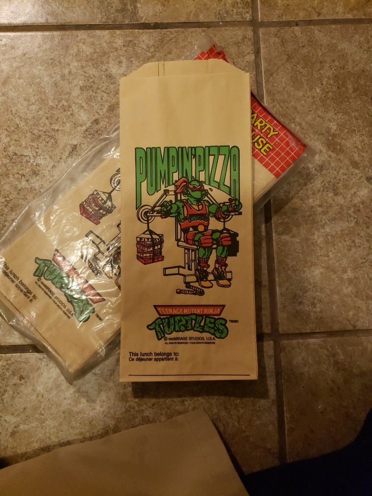 Vintage TMNT Lunch Bags