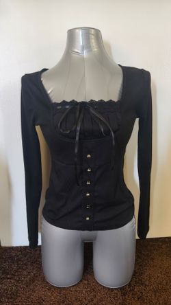 Black milkmaid top - M size