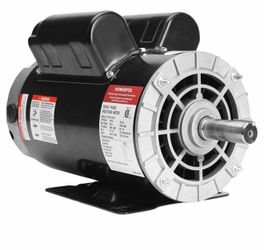 5 HP Electric Motor, 230V Single Phase, 3450 RPM, 56 Frame, 7/8" Keyed Shaft, 20 Amp, Alloy Steel, CW/CCW Rotation