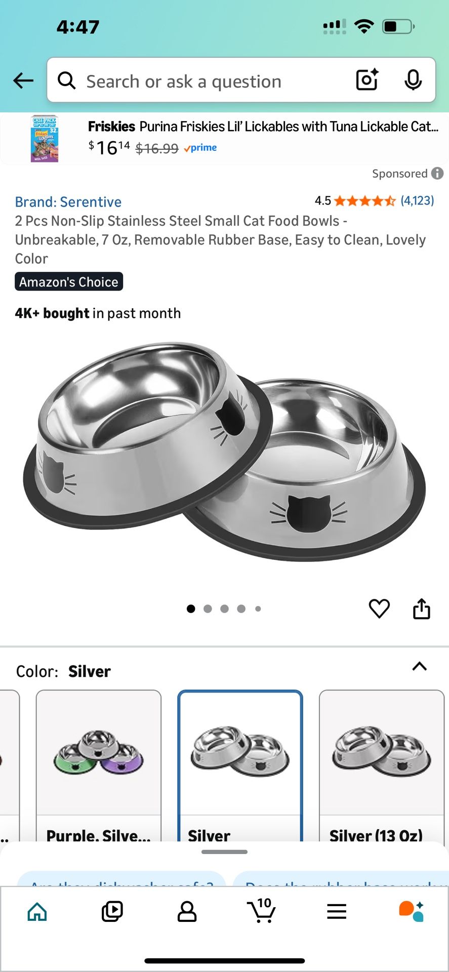 Stainless Steel Cat Bowls