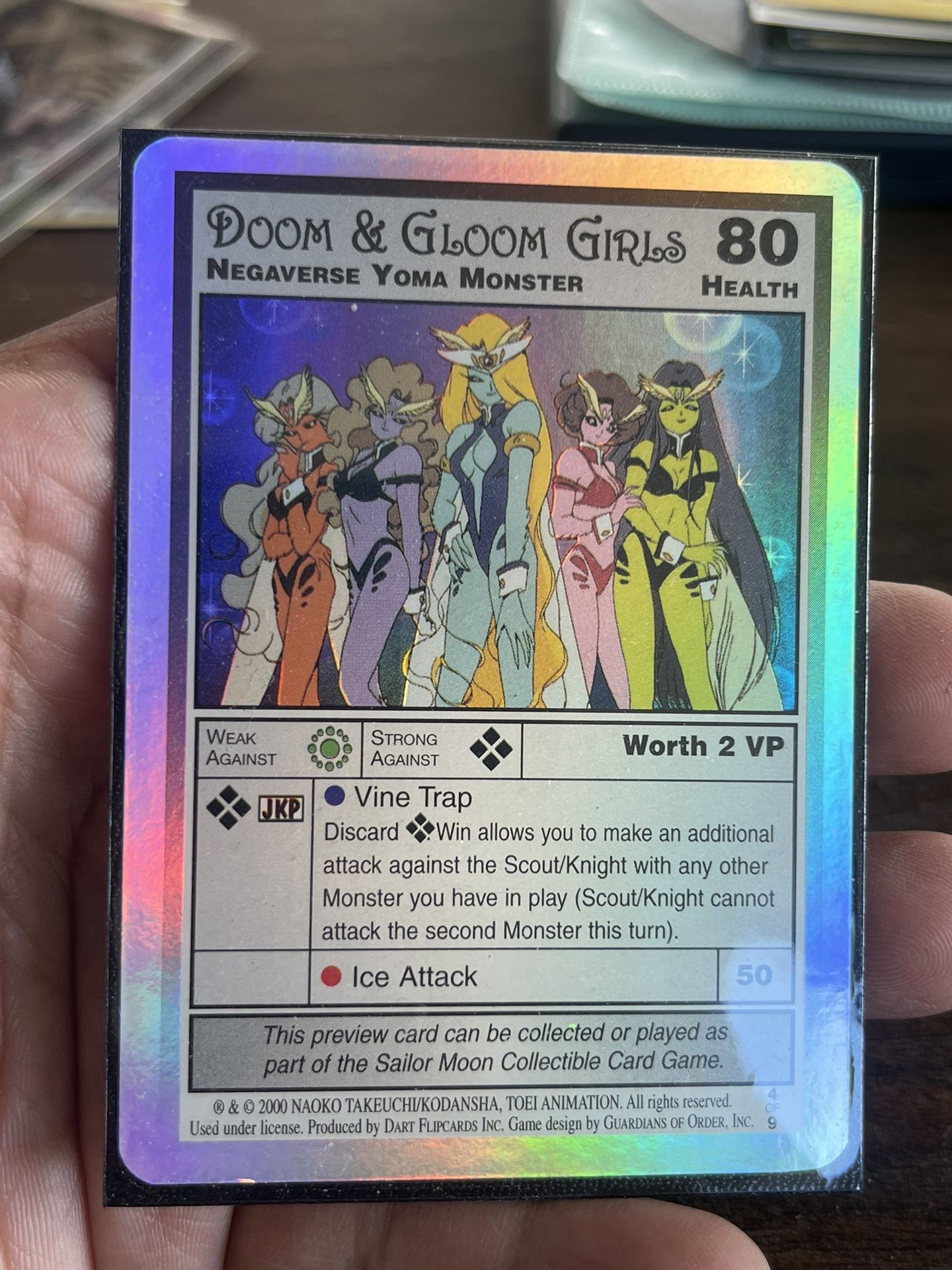 SAILOR MOON CCG CARD GAME RARE FOIL PROMO 4 of 9 doom & gloom girls NM holo mint