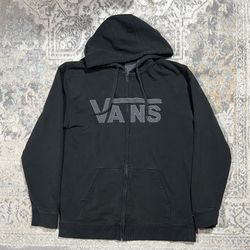 Vans Sweater Mens XL Black Full Zip Long Sleeve Hoodie Outdoor Casual Skate 