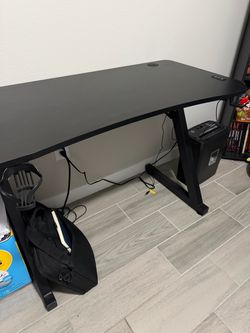 Black Gaming Desk with RGB Lights