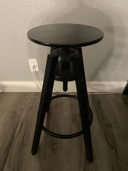 Black Height Adjustable Stool