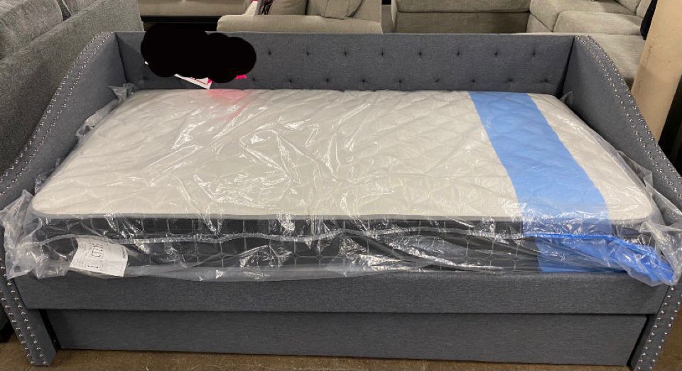 Grey Twin Bed With Trundle For Sale!!!!