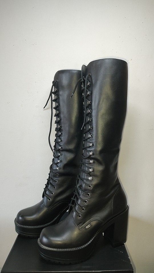 Dollskill , Black Knee High Boots, Size 9