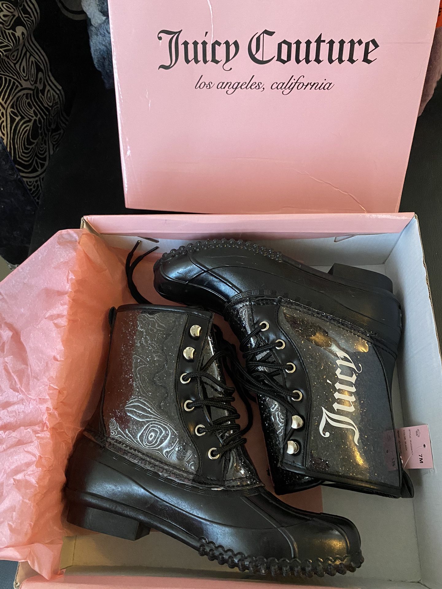 Juicy Couture Limited Edition Black Rain Boots