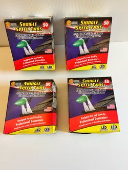 CHRISTMAS HARDWARE Shingle Speed Tabs - 50 Count - Clear Resin, Adams Manufacturing