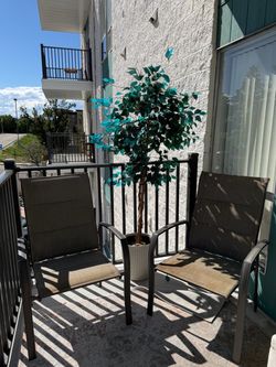 Patio outdoor dining chairs set of 2