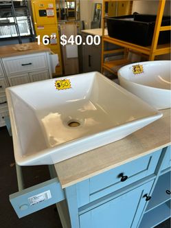Sales Start at $30.00!!! New Ceramic Porcelain Bathroom Vessel Sink in White