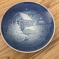 Vintage B&G Bing Grondahl Copenhagen Porcelain Jule After 1975 Collector Plate