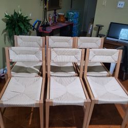 6 Wood Chairs  30 $ Each