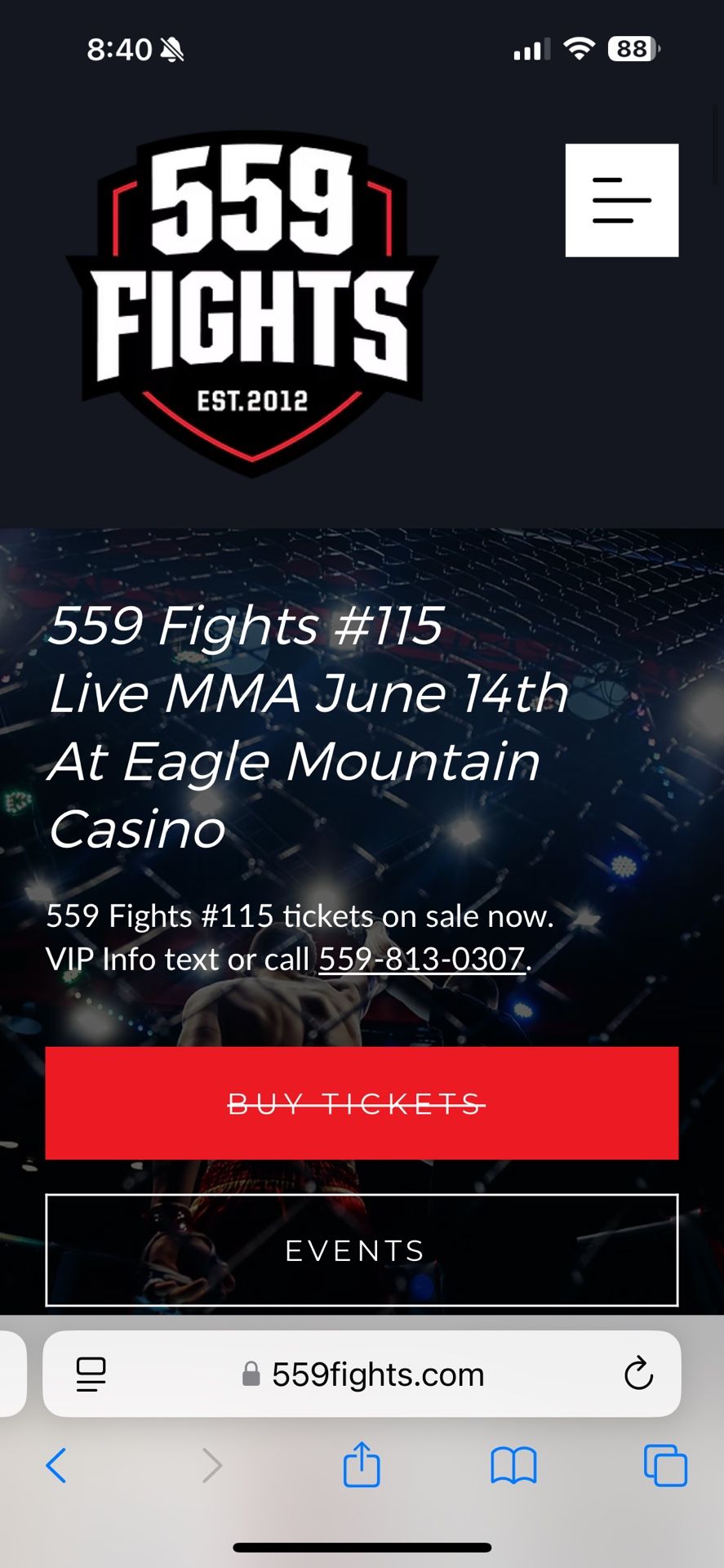 2 GA Tickets 559 Fights