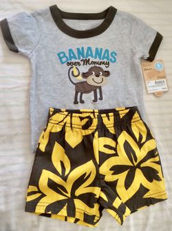 New, Carter’s 2 pc Tee & Short Set