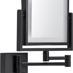 (New in Box) 
LED Makeup Vanity Mirrors (Normal and 3X), Square Double Sided Lighted Cosmetic Mirror Wall Mounted Bathroom Mirrors, Plug-in and Hardwi