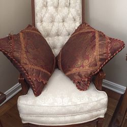 Antique Chair with Pillows