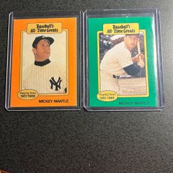 Mickey Mantle 1987 Hygrade All Time Greats Cards