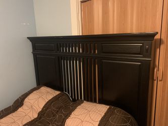 Queen bed and frame