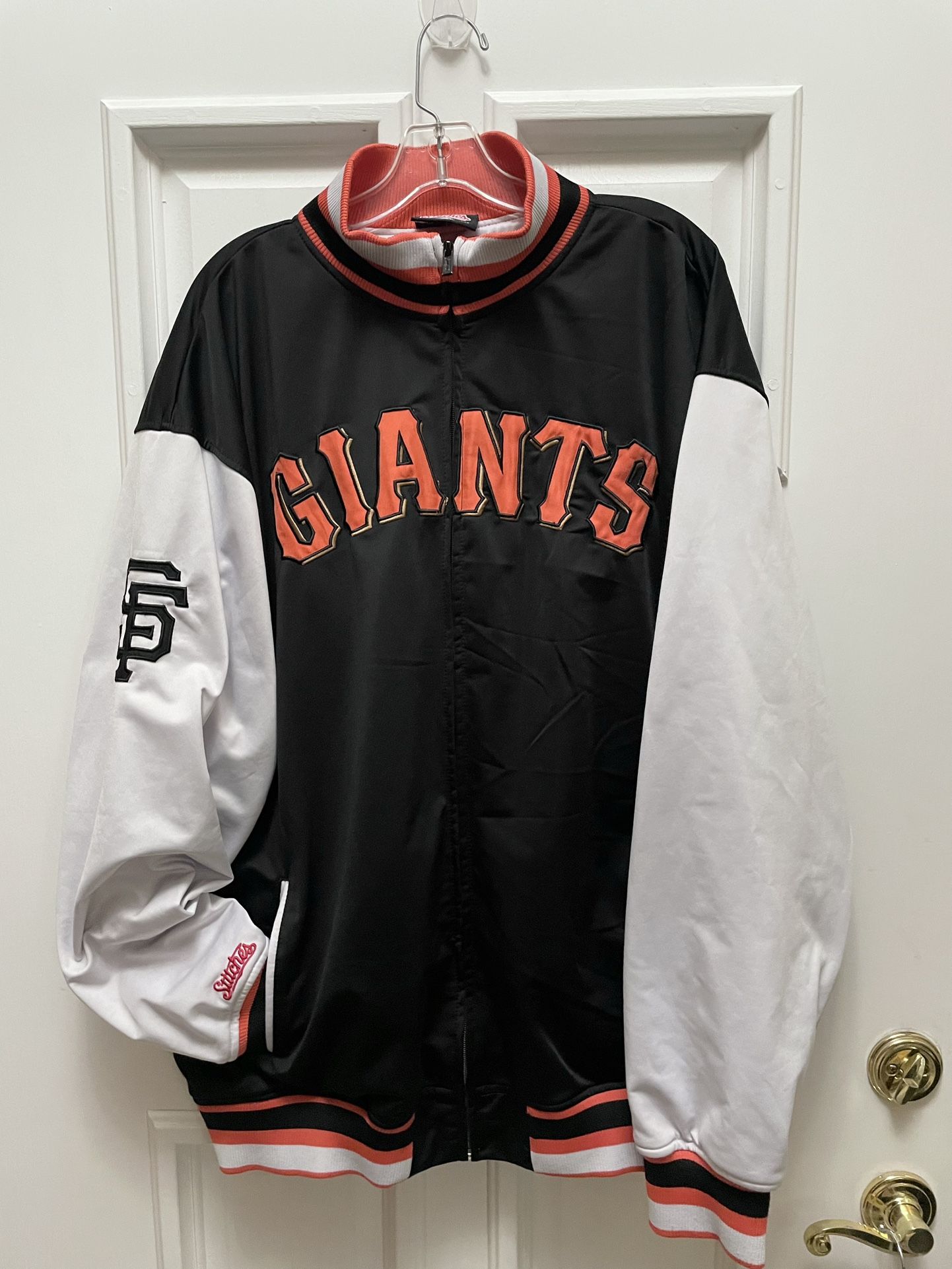SF Giants Zip up Stitches Track Style Jacket Size XL