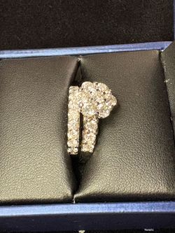 💎 Kay Jewelers 2-Piece Diamond Bridal Set | White Gold | Paid $5,000 | Flower Cluster