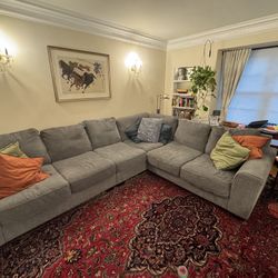 Large Grey 4-Piece Sectional Couch