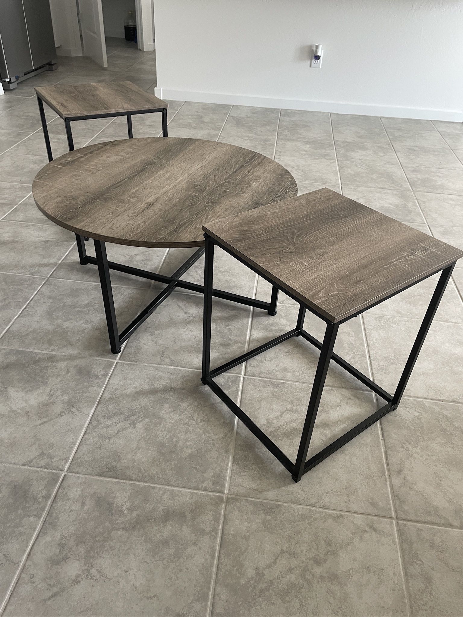 Coffee Table With Two End Tables