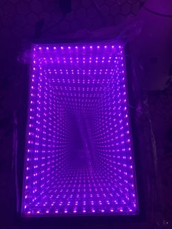 HarmonyHaven Premium Acrylic Display Case with Infinity Mirror & Multi-Color LED Lighting - Sturdy 4mm Design, Remote-Controlled Lights, Simple Assemb