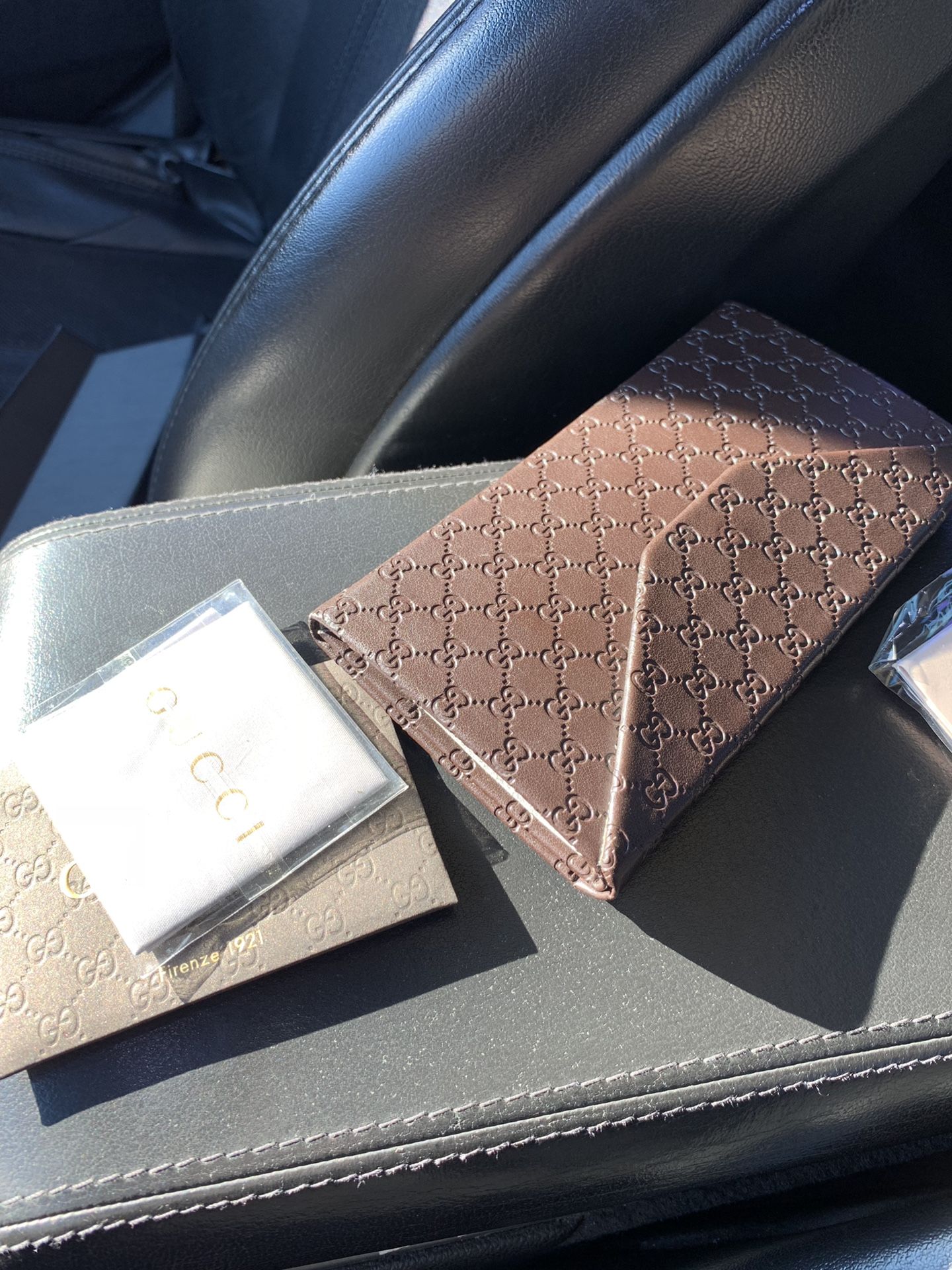 Gucci Leather Folding Sunglasses Case