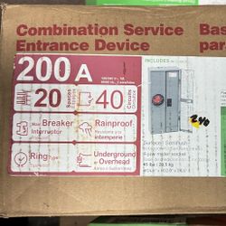 Square D Homeline 200 Amp 20-Space 40-Circuit Outdoor with Kit