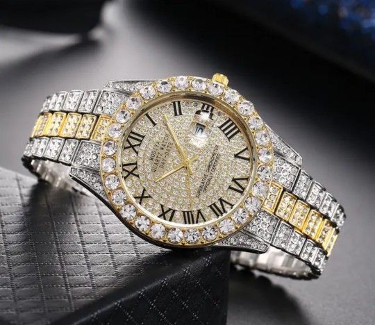 Gold / Silver Colored Bling Watch