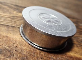 Antique Camping Pocket Collapsible Metal Cup Military Boy Scouts Coleman Camping Hiking Fishing Vintage Retro Collectible Vintage military 1950s metal