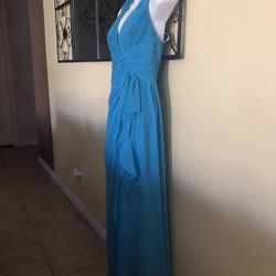 Aqua blue Long Dress (David’s Bridal)