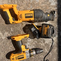 DeWalt 18V XRP Sawzall And Drill
