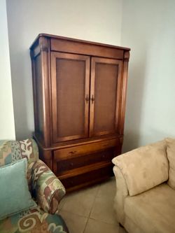 Wood Armoire with Drawers (closet)