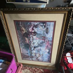 Dinner At The Ritz Hotel, Paris by Pierre-Georges Jeanniot. 40" x 30" framed