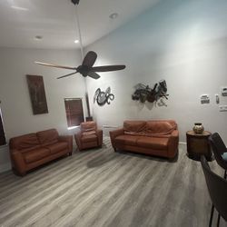  Leather Rust Couch 