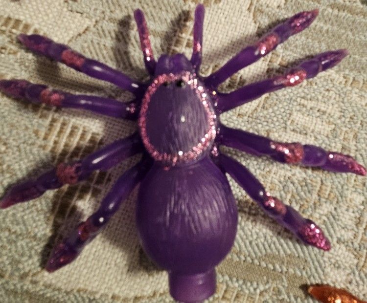 HALLOWEEN decorations GLITTER SPIDERS!