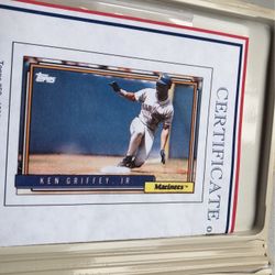 Certificate Broke Card. Ken Griffey .