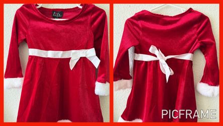 Lilt Girls Red Velvet Christmas Dress