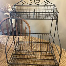 Vintage French Wire Dish Rack and Cutlery Storage / Display / Drainer Country Kitchen Decor  Can also be used on desk as organizer 