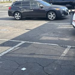 Acura TSX 2013  station Wagon Silver and Black Interior 