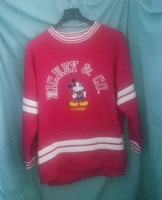 Vintage 1990's Disney Mickey & Co. Long Sleeve Sweatshirt Jersey Sweater Shirt