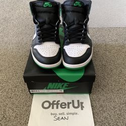 WORN JORDAN 1 LUCKY GREENS  SZ. 10.5