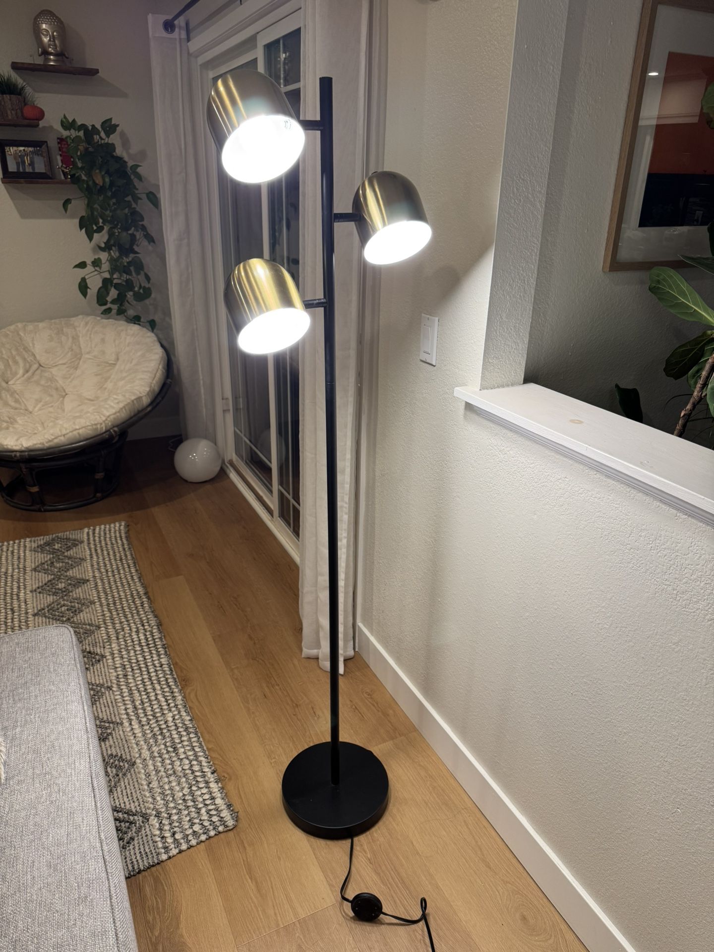 Gold And Black Floor Lamp