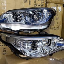 2008 to 2010 BMW 528i 528xi 535i 535xi 550i M5 AFS LED DRL Halo Switchback Projector Headlights HID