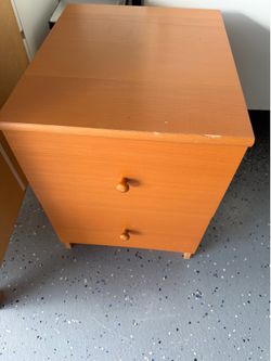 2 drawers bed side table.