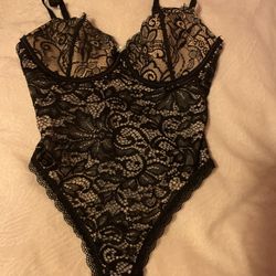 Black Lingerie Bodysuit SIZE S